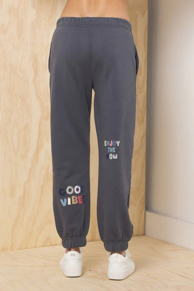 Printed Surf Wash Joggers w/ Patches