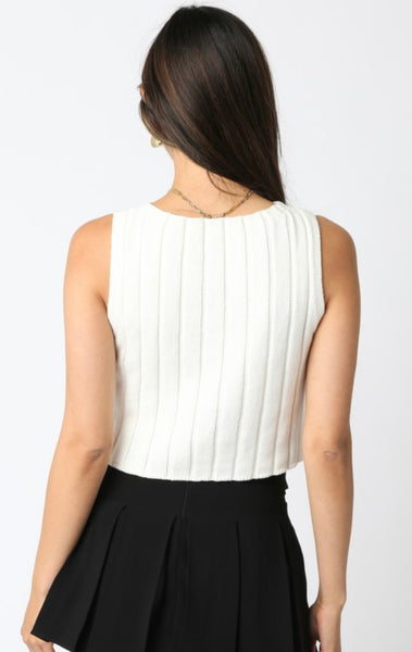 Ribbed Sleeveless Sweater