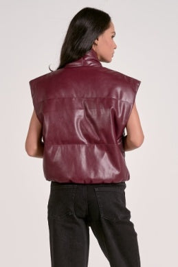 Skye Vest in Burgundy