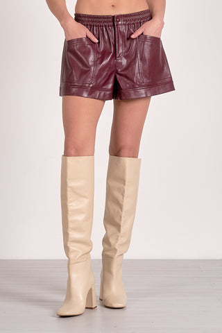 Vida Vegan Shorts in Plum