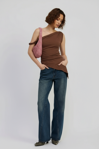 Danni Twisted Tank Chocolate