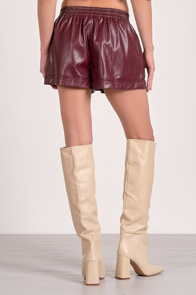 Vida Vegan Shorts in Plum