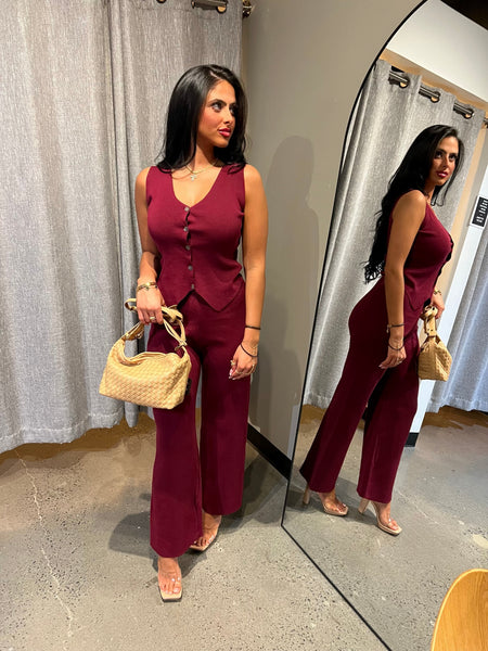 Maddie Knit Vest Set