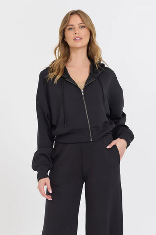 VH Black Cloud Fleece Crop Zip Up