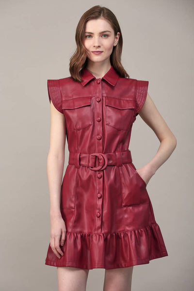 Ashlee Faux Leather dress