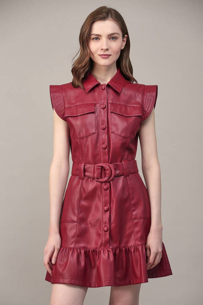 Ashlee Faux Leather dress