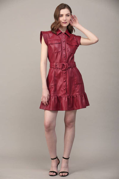 Ashlee Faux Leather dress