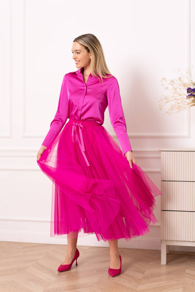 Aria tulle skirt  Old rose