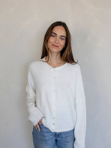 Piper Cardigan in snow