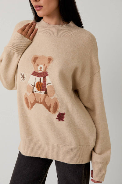 Cozy Teddy Bear Sweater – Oat