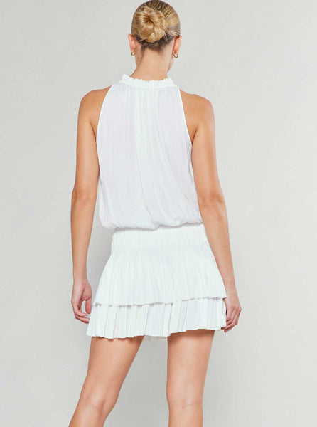 Sleeveless Pleated Dress: Pastel Pink