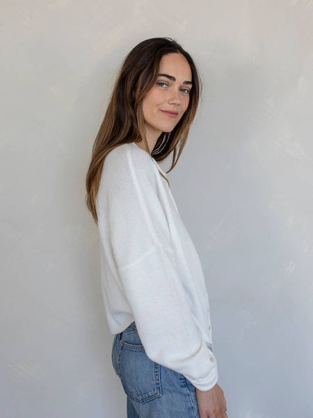 Piper Cardigan in snow