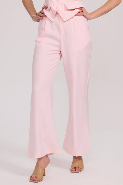 Fluid Trouser Pant in Pink