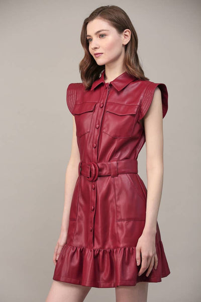 Ashlee Faux Leather dress