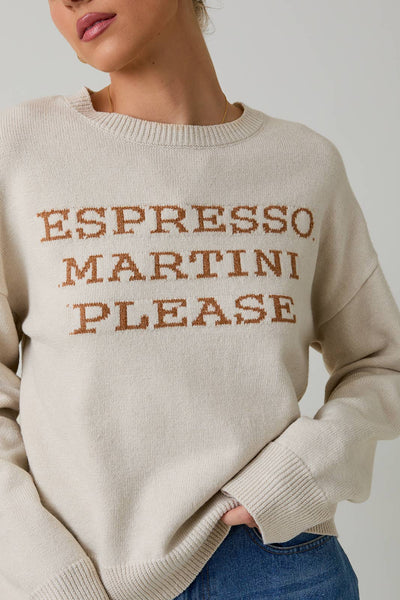 "ESPRESSO MARTINI PLEASE" SWEATER