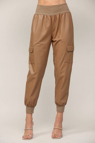JAMIE LEATHER CARGO JOGGER