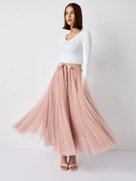 Aria tulle skirt  Old rose